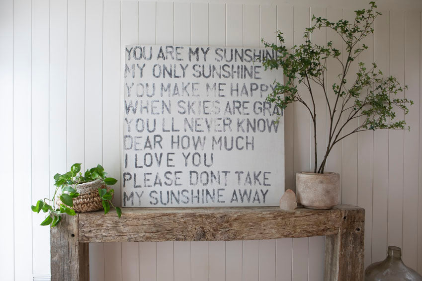 You Are My Sunshine Art Print (Grey Wood)