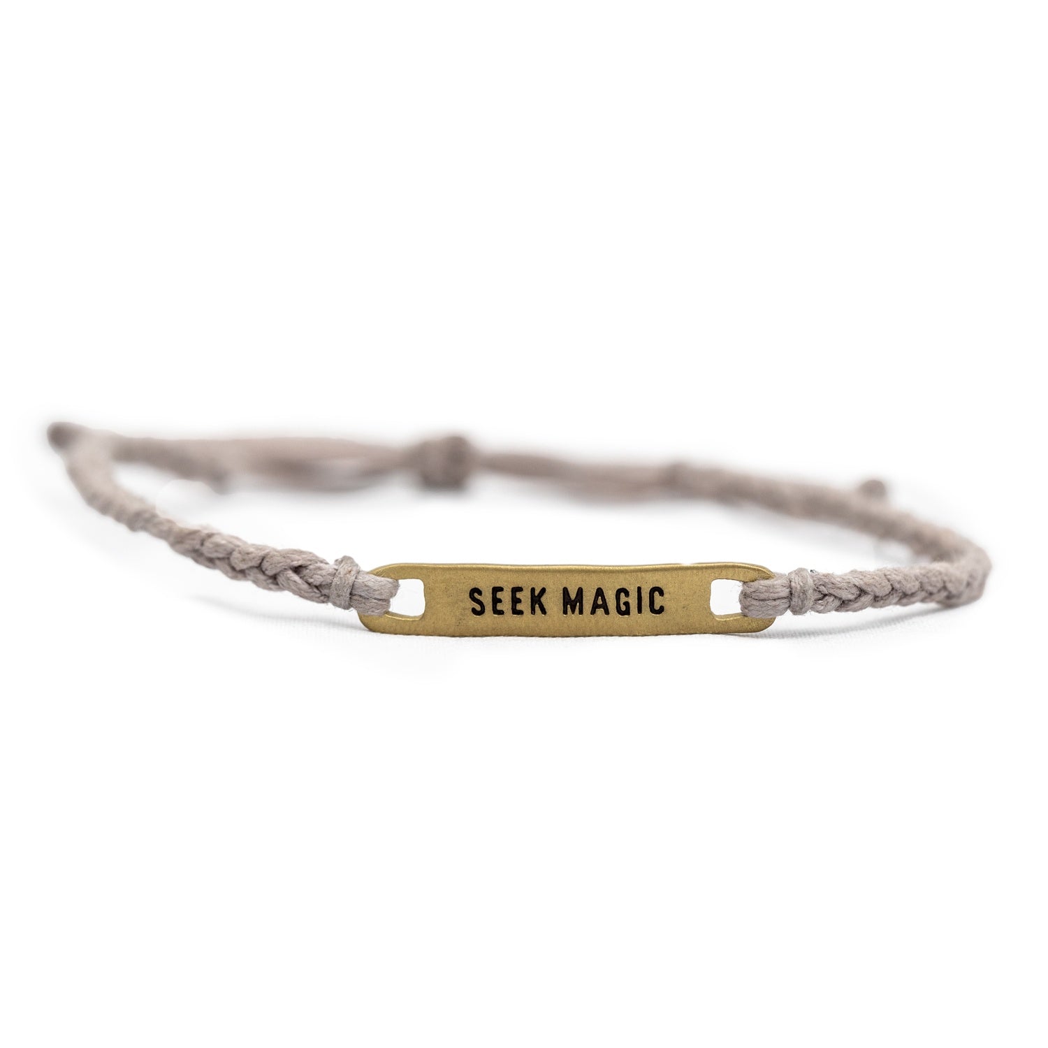 ***Brass Seek Magic Braided Bracelet - Lilac - Adjustable