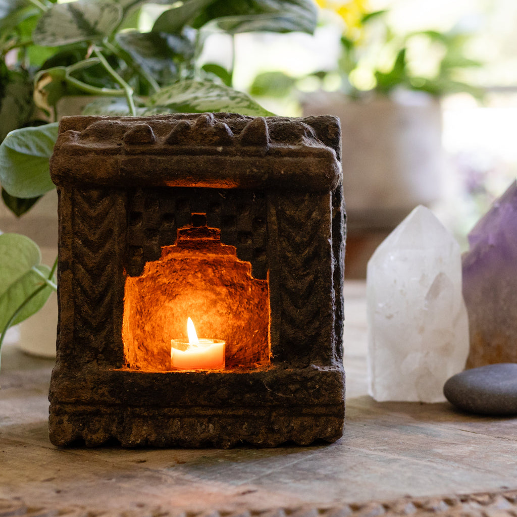 Nag Champa Tea Lights in Cream - Set of 12