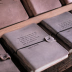 Amelia Earhart Artisan Leather Journal - Grey