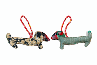 Kantha Dog Ornament