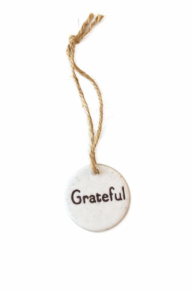 Grateful Ceramic Ornament