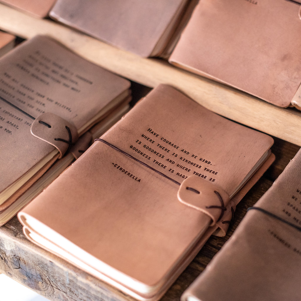 Cinderella Artisan Leather Journal - Blush