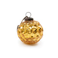 Gold Hammered Round Glass Ornament - 2.4x2.4