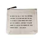 My Wish For You Canvas Zip Bag