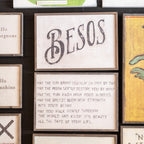 Besos Art Print - Grey Wood
