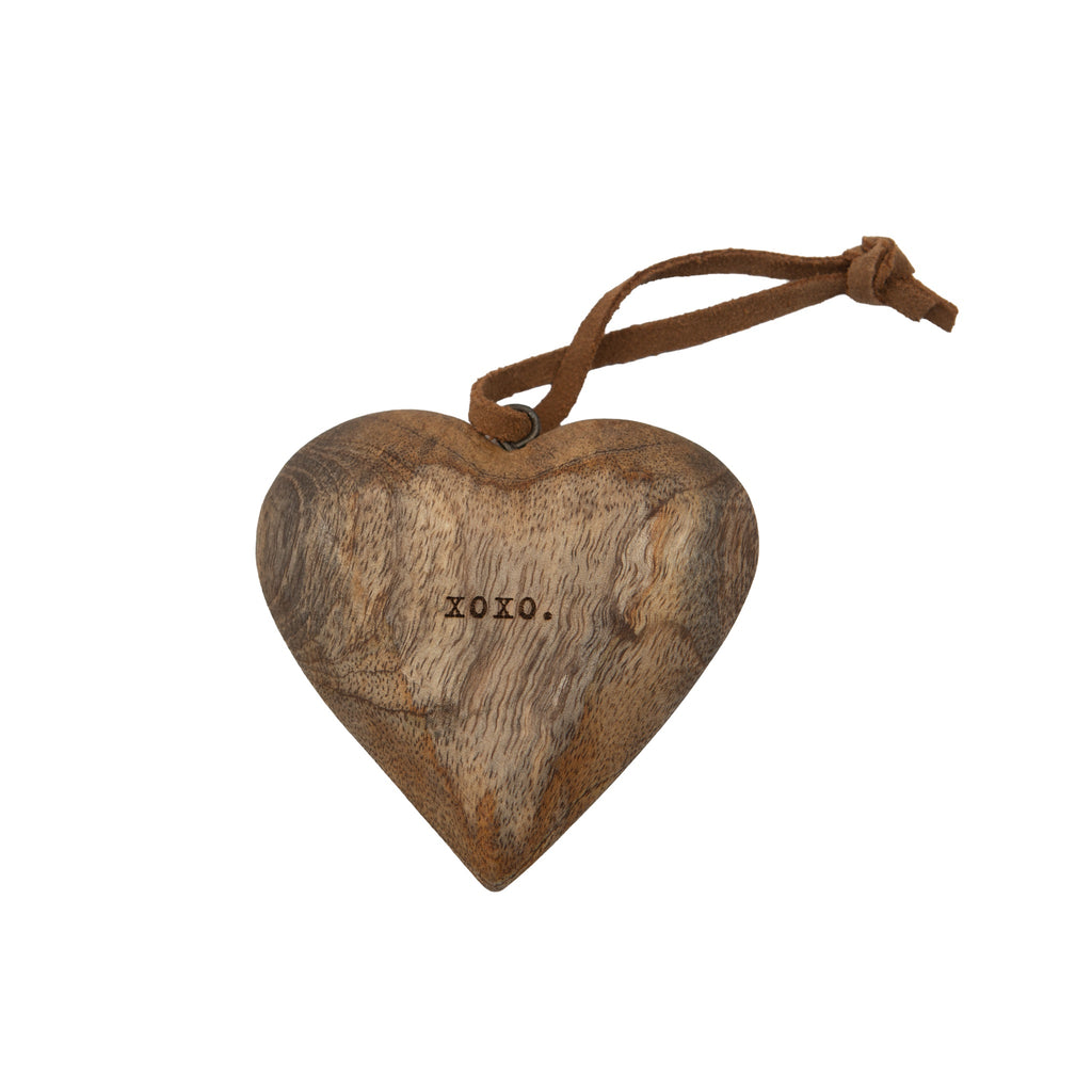 Small Engraved Wood Heart