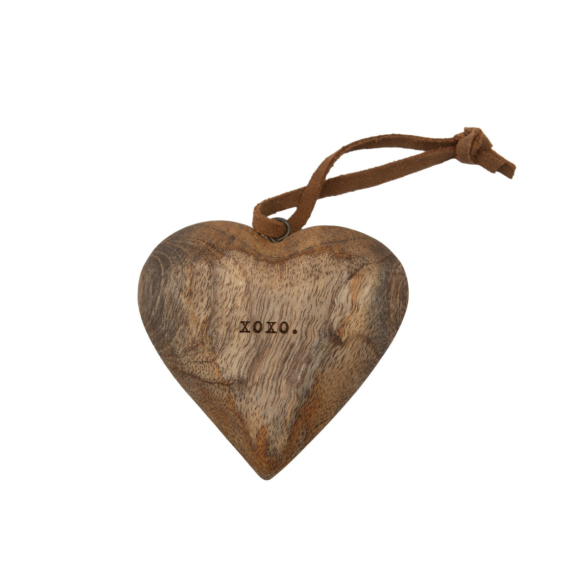 XOXO Small Engraved Wood Heart