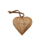 Small Engraved Wood Heart