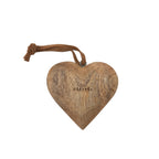 Small Engraved Wood Heart