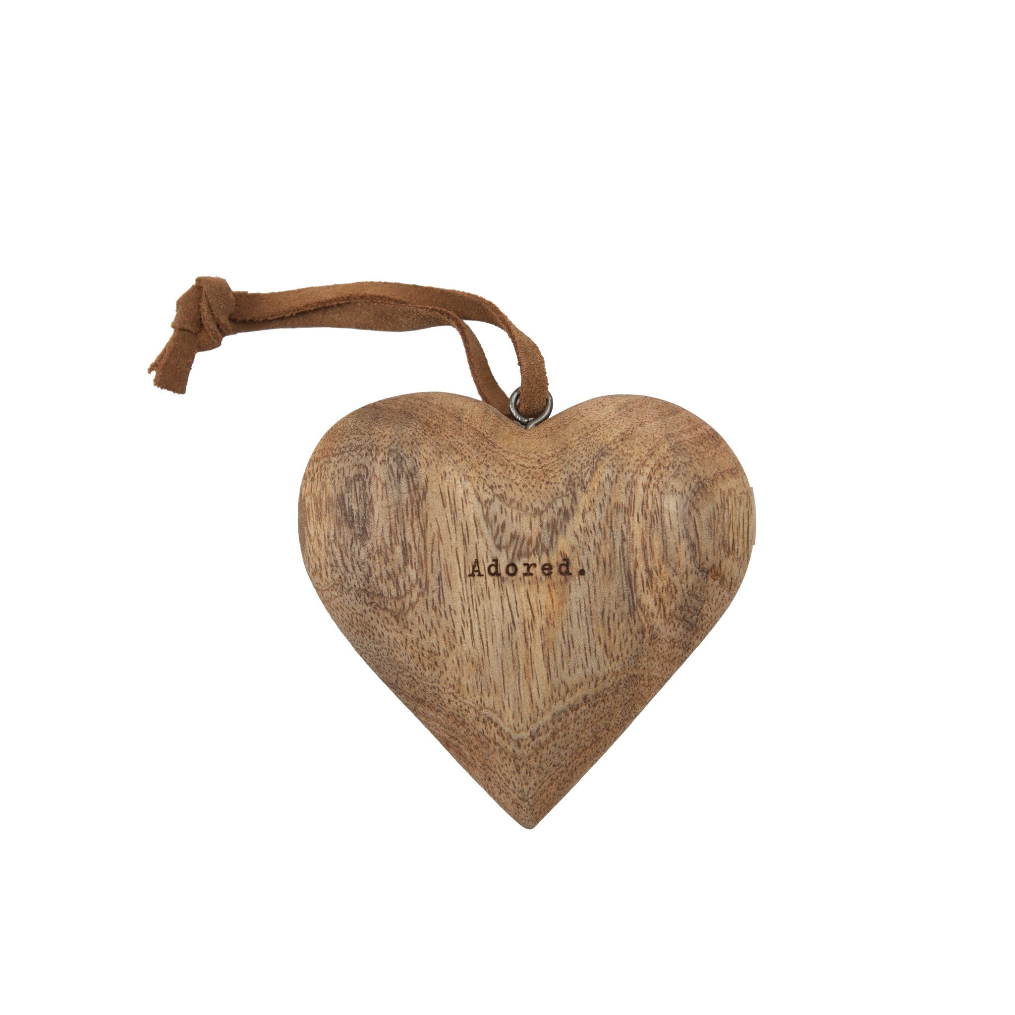 Adored Small Engraved Wood Heart
