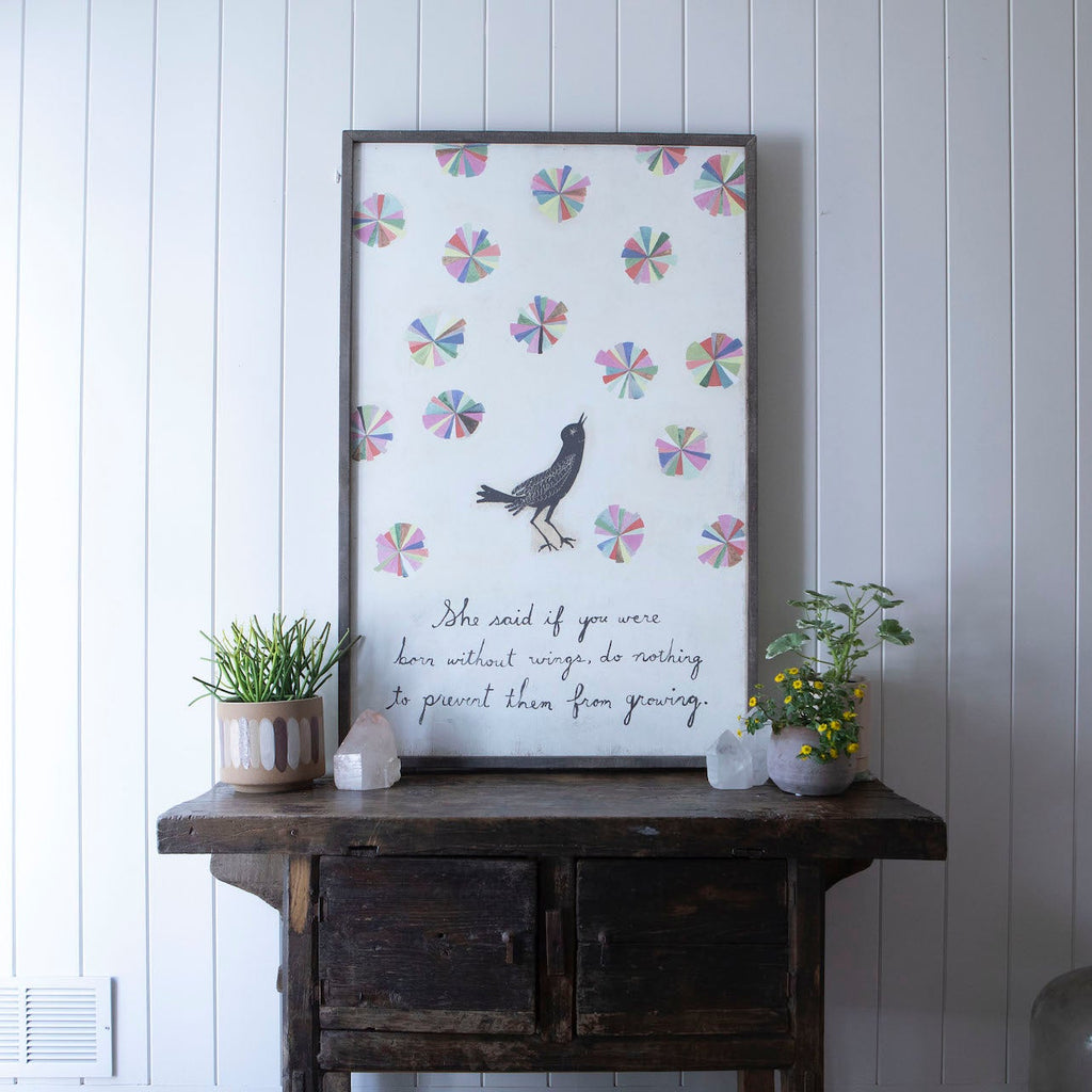 Coco Chanel Art Print - Grey Wood