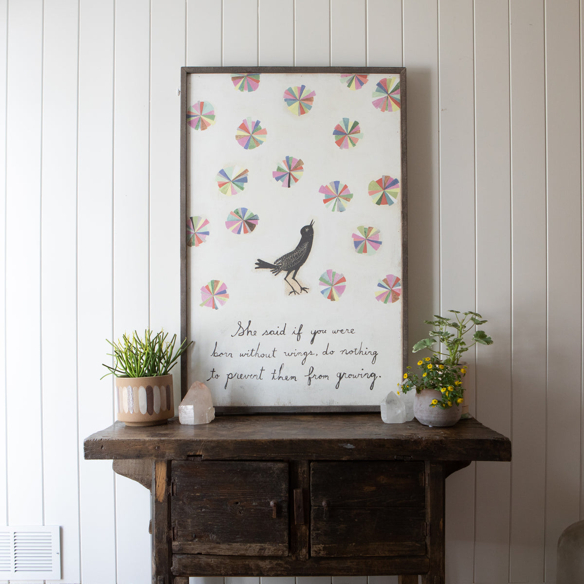 Coco Chanel Art Print - Grey Wood