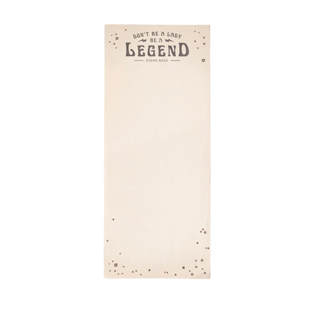 Be A Legend Skinny Notepad