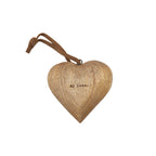 Small Engraved Wood Heart