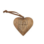To The Moon Large Engraved Wood Heart