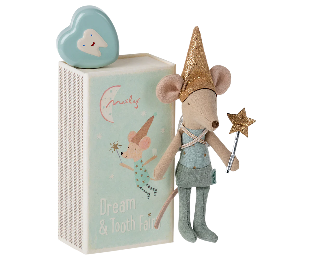 Tooth fairy mouse in matchbox