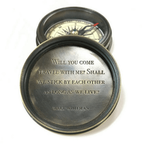 Will You Come Travel With Me Compass with Leather Pouch