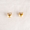 Gold Plated Puffy Hoop Earrings