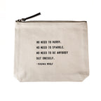 Canvas Zip Bag - Cream