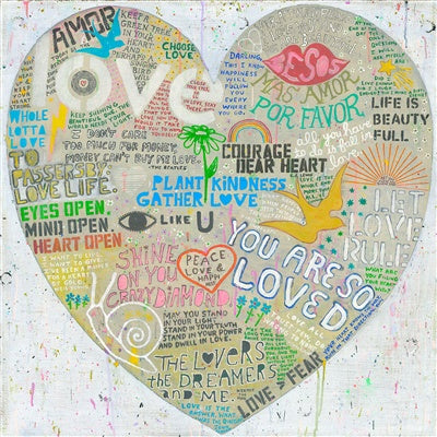 Choose Love Art Print in White - Gallery Wrap
