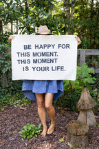 Be Happy For This Moment Hand Painted Wall Tarp - 37x25