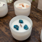 ***Blue Apatite Crystal Candle - 11oz
