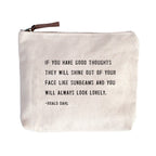 Always Look Lovely Canvas Zip Bag