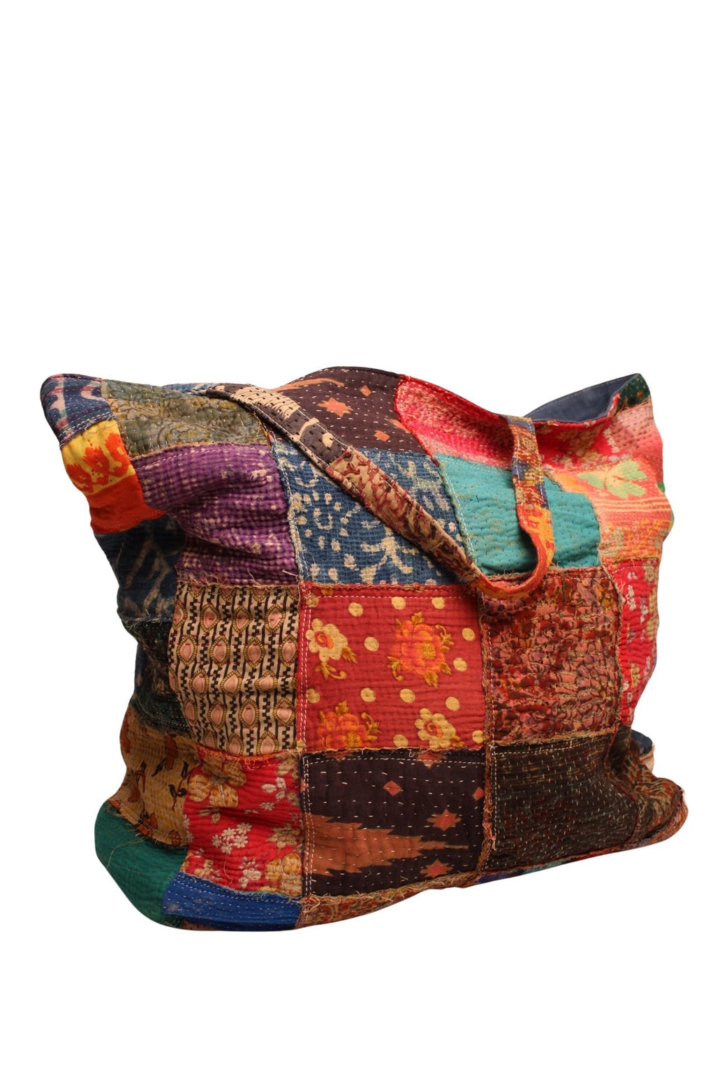 Patchwork Kantha Oversized Market Bag