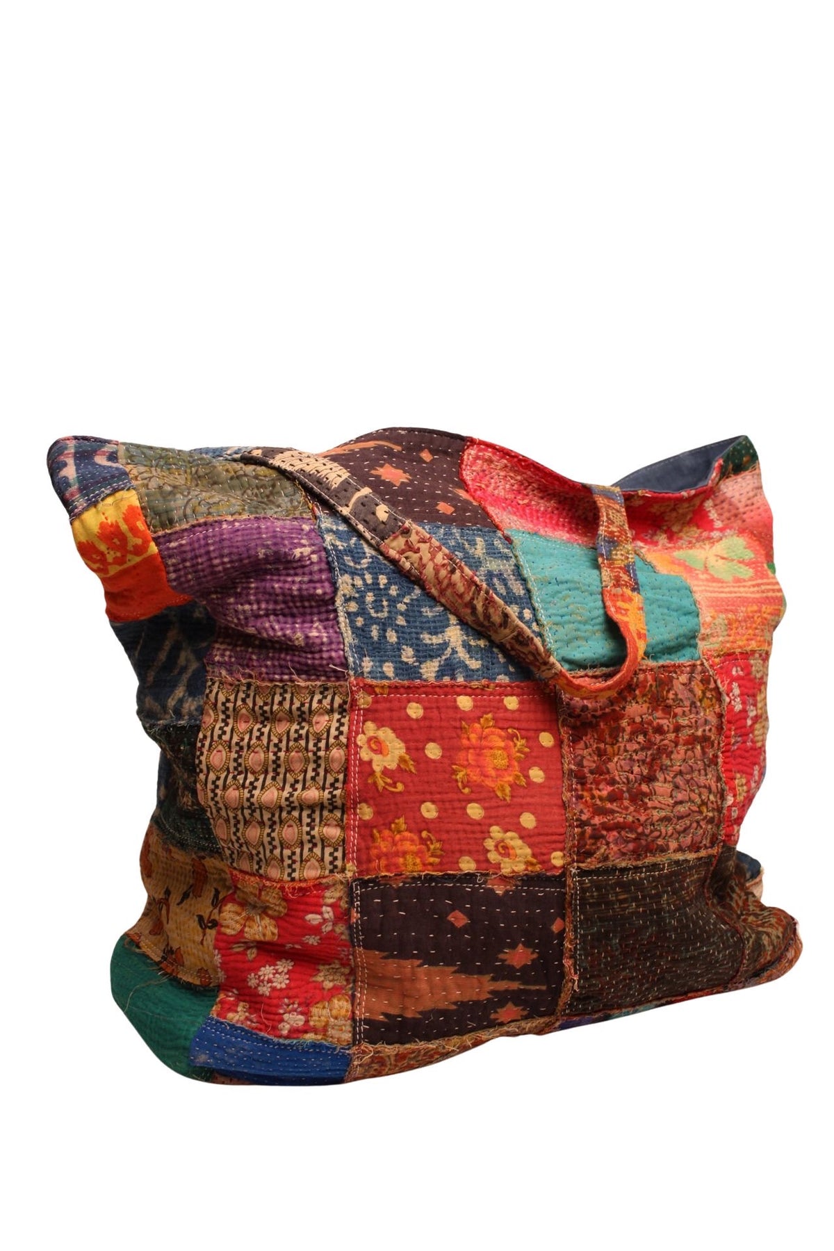 Patchwork Kantha Oversized Market Bag
