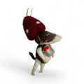 Mole with Mushroom cap hat & silver satchel - Winder Woodland Animals Collection 2