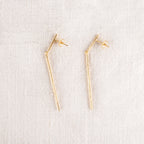 Gold plated Long Stick Earrings