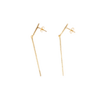 Gold plated Long Stick Earrings