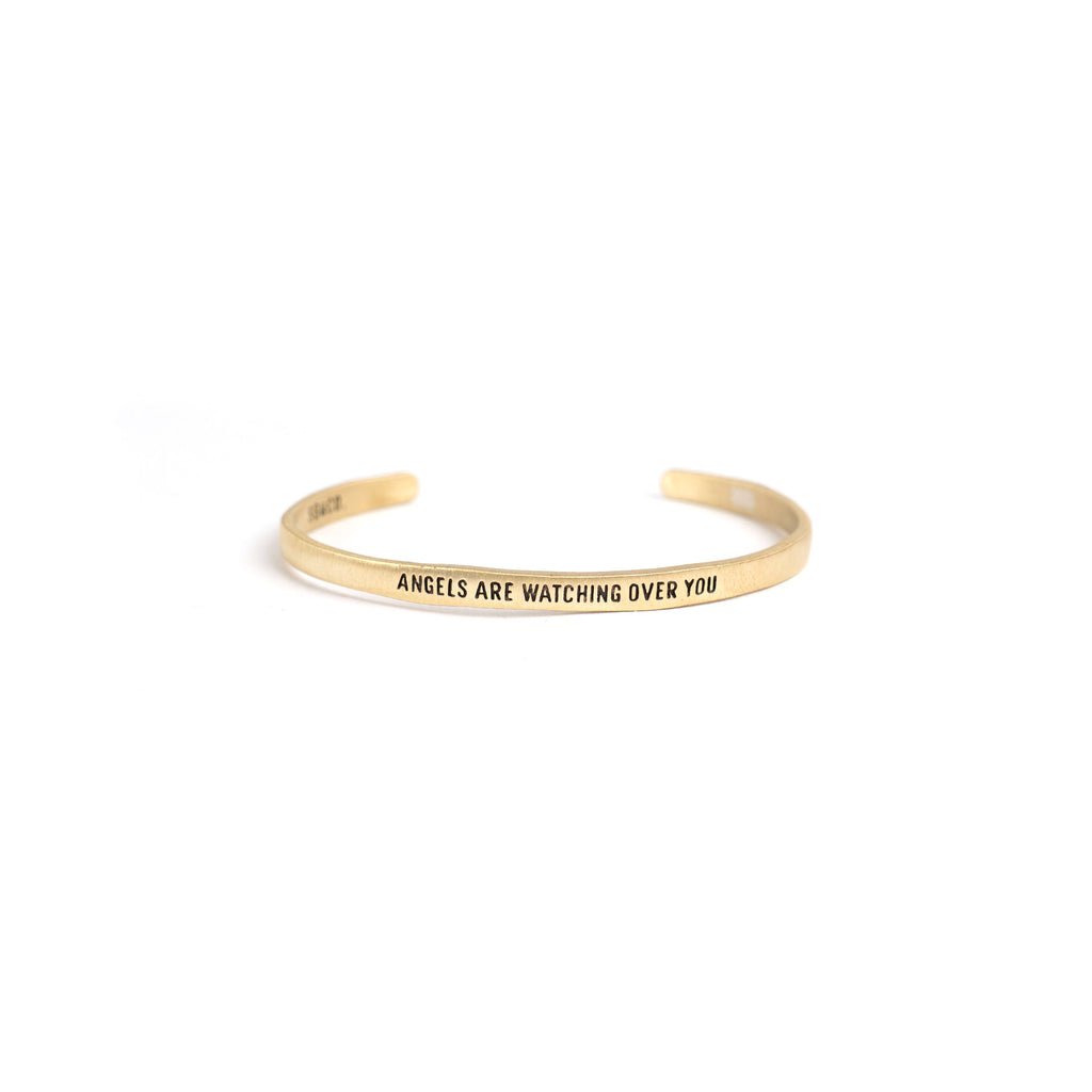 Brass Cuff- Angels Are Watching