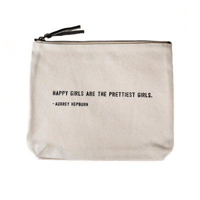 Cream Canvas Zip Bag
