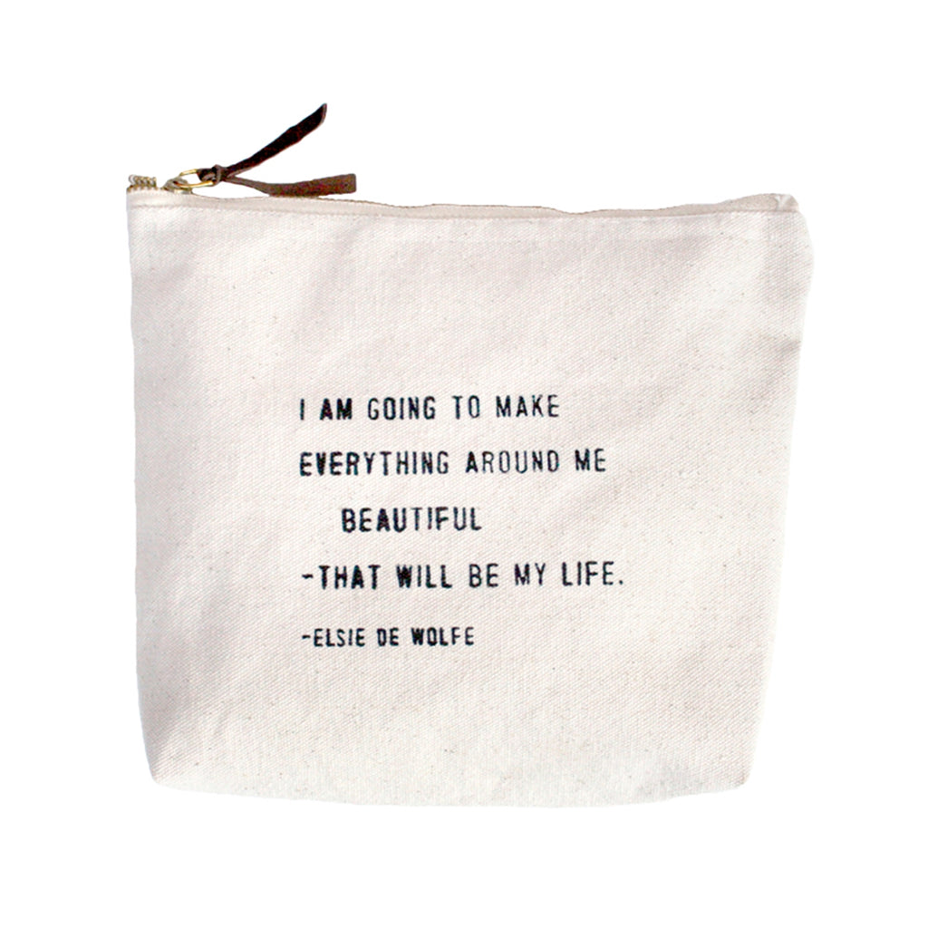I Am Going To Make (Elsie de Wolfe) Canvas Zip Bag