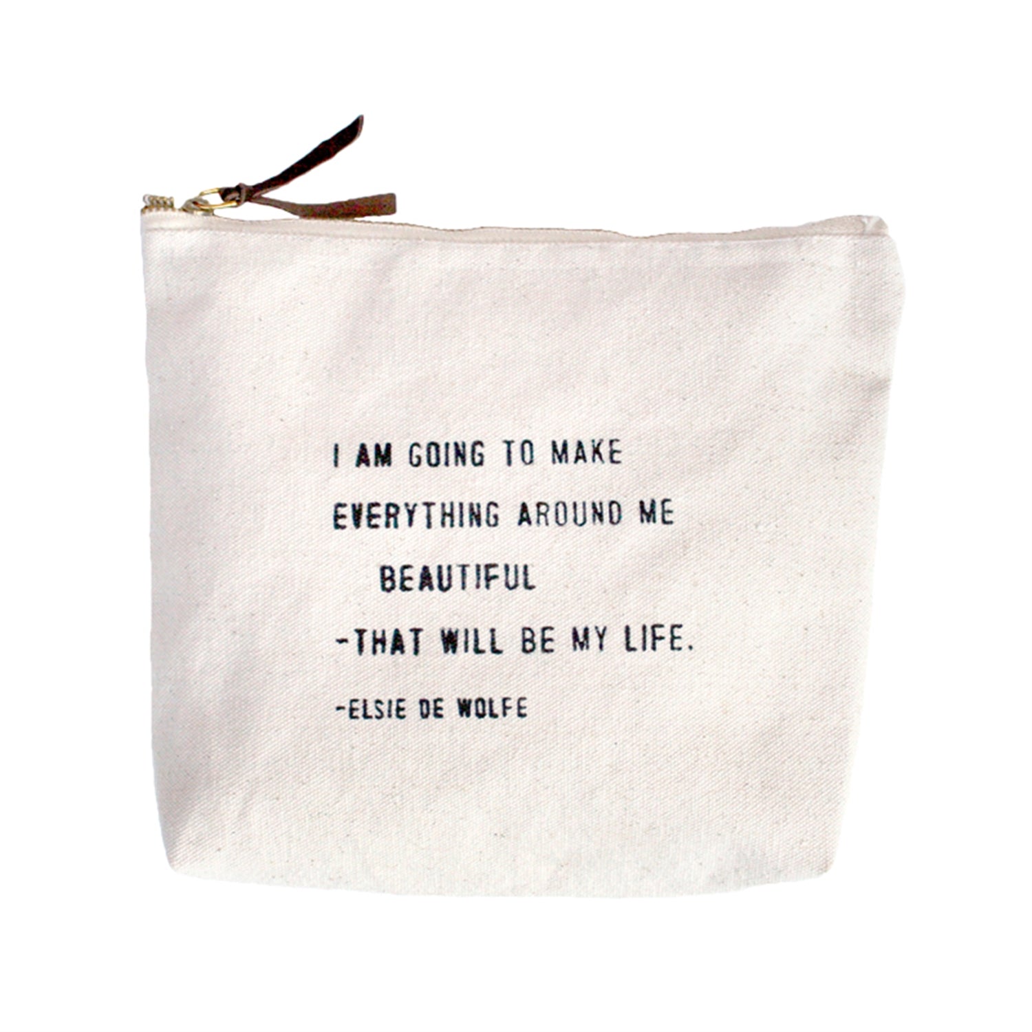 I Am Going To Make (Elsie de Wolfe) Canvas Zip Bag