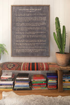 Rules For Being Human Art Print - Grey Wood