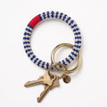 Chole Small Stripe Beaded Key Ring Bracelet