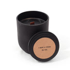 ***I Have A Crush Wood Wick Matte Black Candle