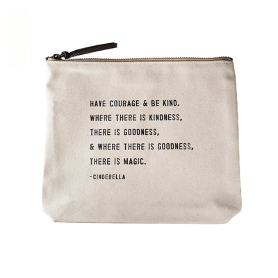 Cream Canvas Zip Bag