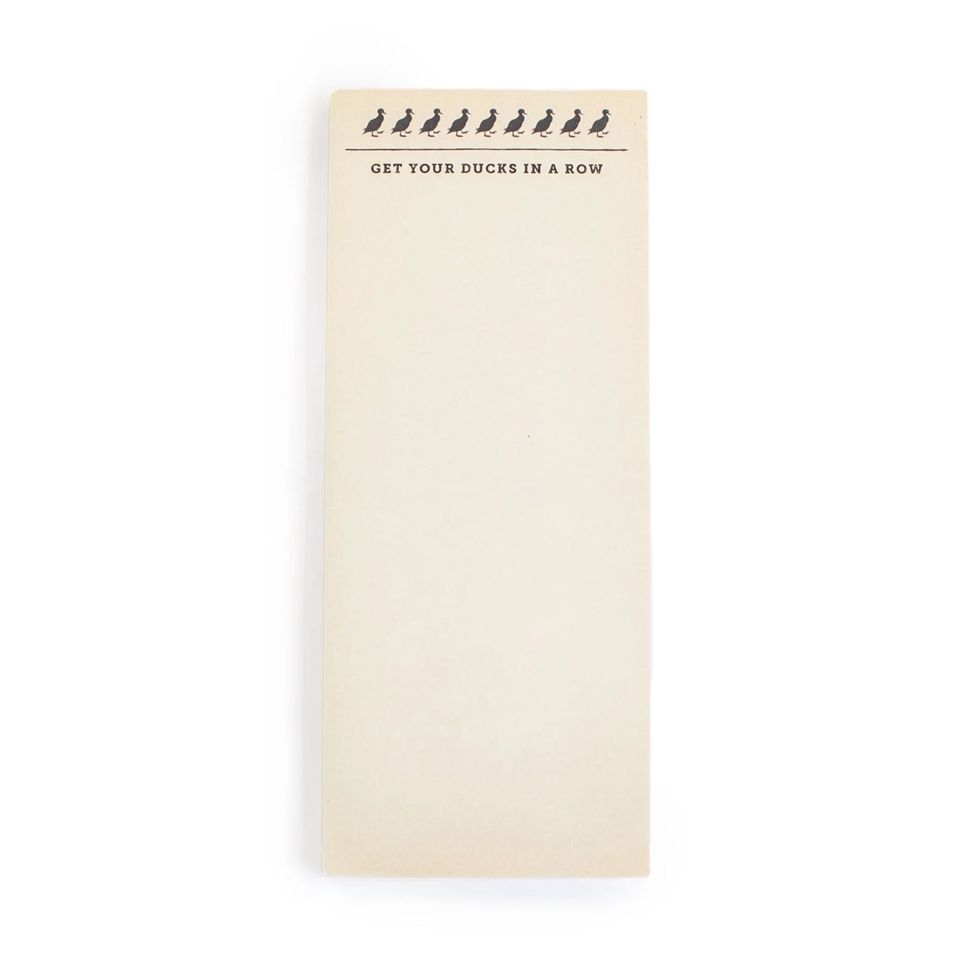 Ducks In A Row Skinny Notepad