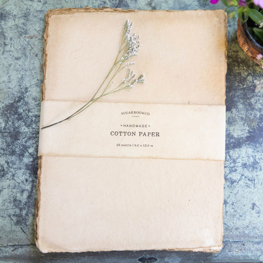 ***10x13 Handmade Cotton Paper Bundle - Wheat