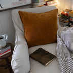 Canyon Velvet Pillow with Poms 22x22