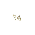 Triple opal Chain drop stud