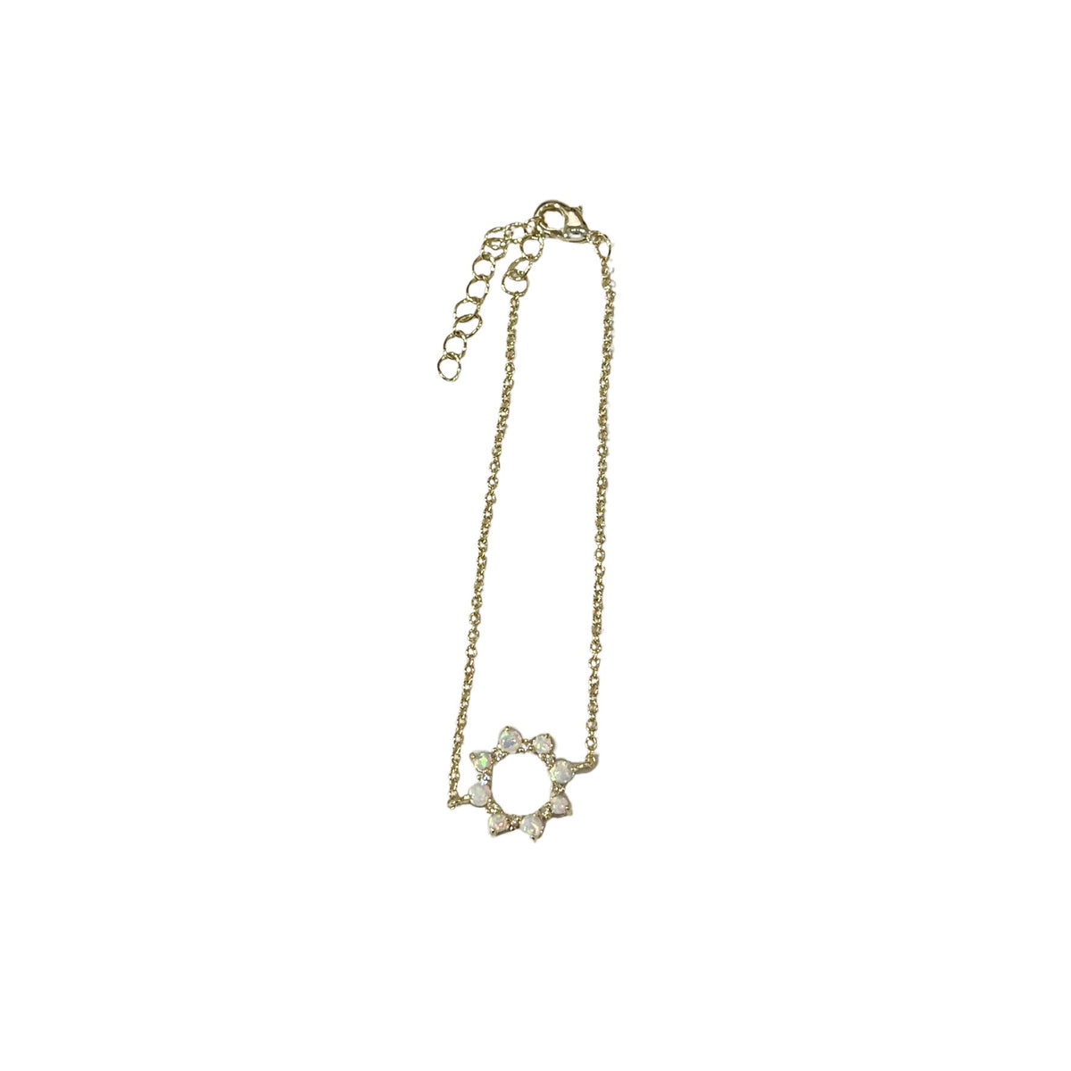 White Opal Circle Sun Bracelet