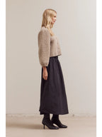 Puff Sleeve Wool Cardigan