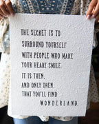 The Secret Is Handmade Paper Print - 12x16