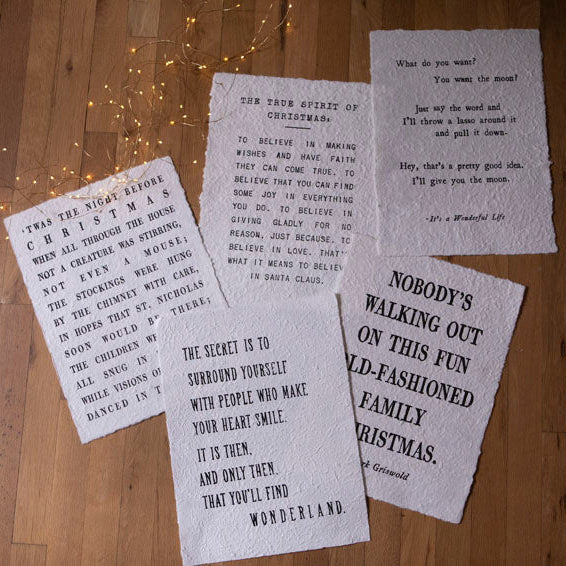 Holiday Handmade Paper Prints