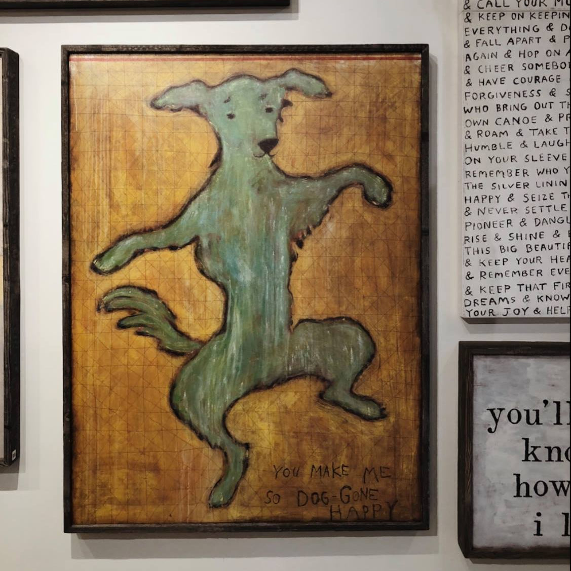 Dancing Dog Art Print - Gallery Wrap